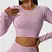 green seamless lady top